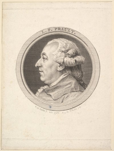 Portret L. F. Praulta, 1787. autorstwa Augustin de Saint Aubin