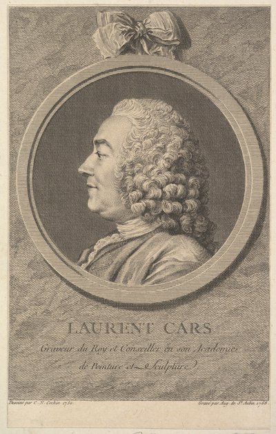 Portret samochodów Laurenta, 1768. autorstwa Augustin de Saint Aubin