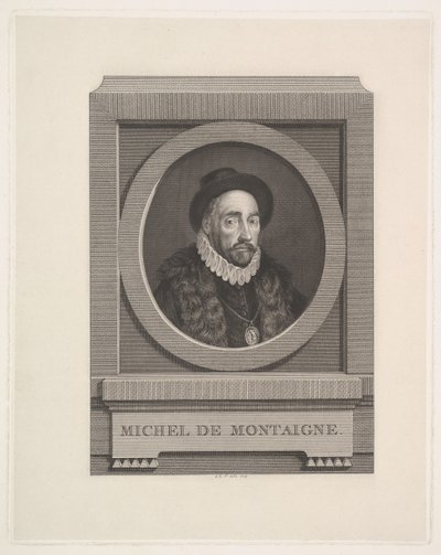 Portret Michela de Montaigne 1533-1592, 1774. autorstwa Augustin de Saint Aubin