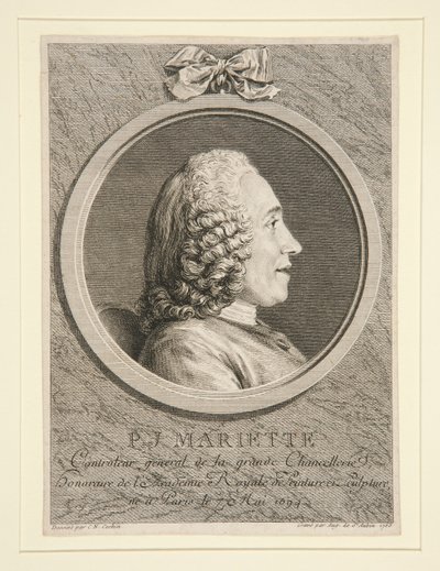 Portret P.J. Mariette autorstwa Augustin de Saint-Aubin