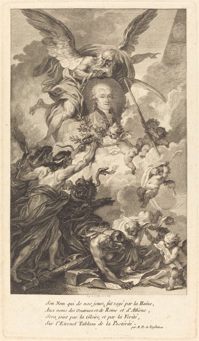 Simon-Nicolas-Henri Linguet autorstwa Augustin de Saint Aubin