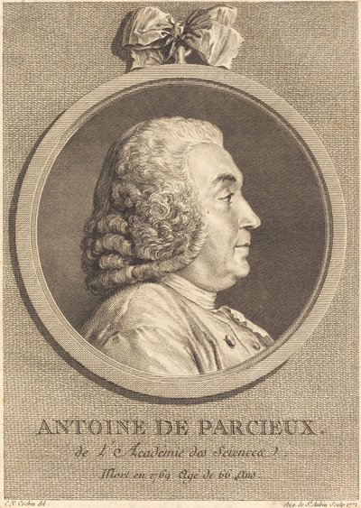 Antoine DeParcieux autorstwa Augustin de Saint Aubin after Charles Nicolas Cochin I