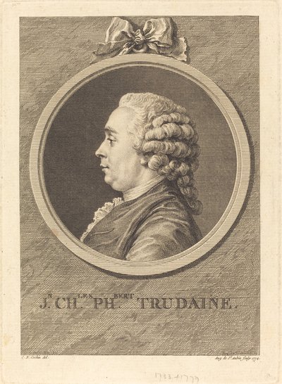 Jean-Charles-Philibert Trudaine autorstwa Augustin de Saint Aubin after Charles Nicolas Cochin II