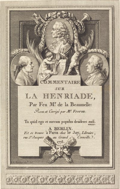 Komentarz do Henriady autorstwa Augustin de Saint Aubin after Clément Pierre Marillier