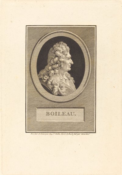Despreaux-Nicolas Boileau autorstwa Augustin de Saint Aubin after François Girardon