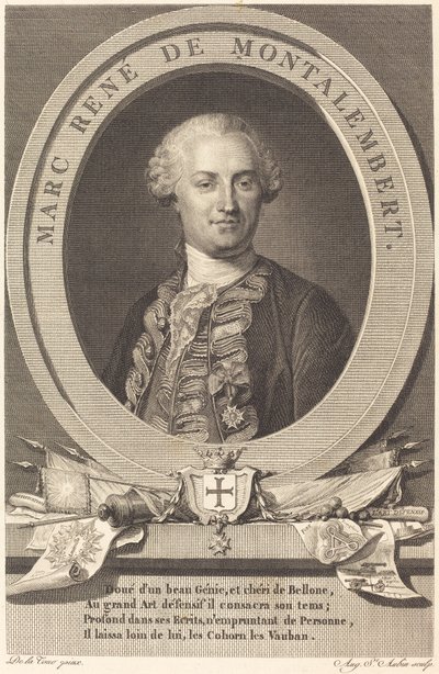 Marc Rene de Montalembert autorstwa Augustin de Saint Aubin after Maurice Quentin
