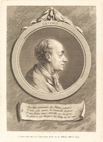 Salomon Gessner autorstwa Augustin de Saint Aubin after Vivant Denon