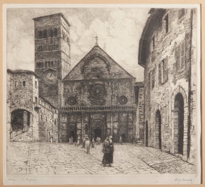 Asyż, S. Rufinus (akwaforta na papierze) autorstwa Augusto Baracchi