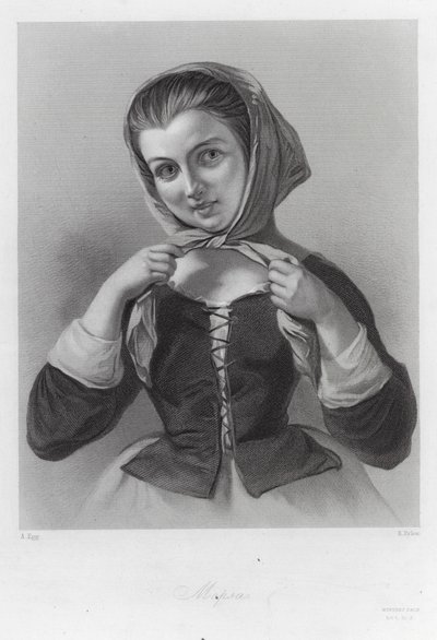 Mopsa, postać z Opowieści zimowej (rycina) autorstwa Augustus (after) Egg