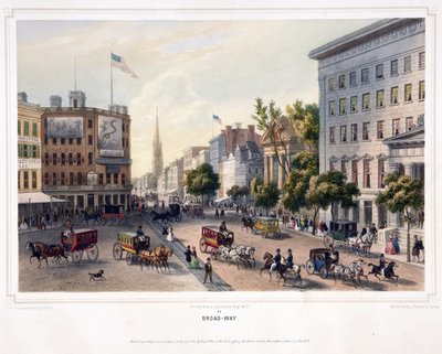 Broad-Way, wyd. 1850 (kolor lito) autorstwa Augustus (after) Kollner