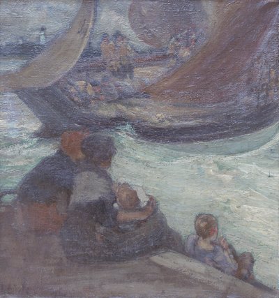 Wyjazd na ryby, Augustus Koopman (olej na płótnie) autorstwa Augustus B. Koopman
