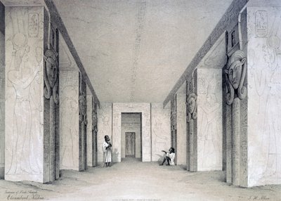 Wnętrze Świątyni Północnej, Ebsamboul, Nubia, Egipt, XIX w. autorstwa Augustus Butler