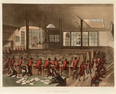Poczta, c1808 autorstwa Augustus Charles Pugin, Thomas Rowlandson