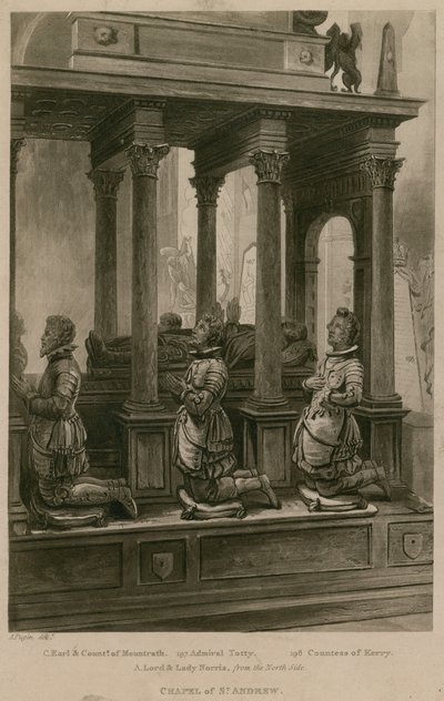 Kaplica św. Andrzeja, Opactwo Westminsterskie, Londyn autorstwa Augustus Charles Pugin