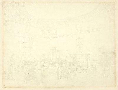 Studium dla Board of Trade z Microcosm of London autorstwa Augustus Charles Pugin