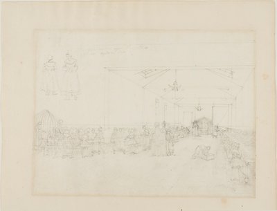 Studium dla sali jadalnej, Azyl autorstwa Augustus Charles Pugin