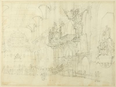 Studia dla Guild Hall, z Microcosm of London autorstwa Augustus Charles Pugin