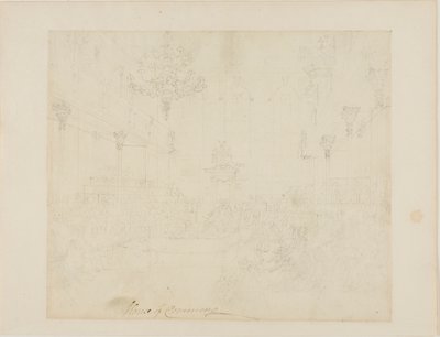 Studium dla Izby Gmin z Microcosm of London autorstwa Augustus Charles Pugin