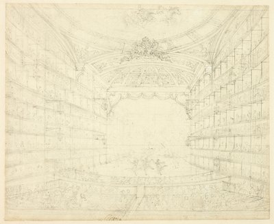 Studium dla Opery, z Microcosm of London autorstwa Augustus Charles Pugin