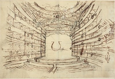 Studium dla Opery, z Microcosm of London autorstwa Augustus Charles Pugin