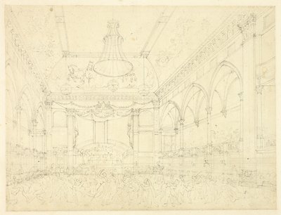 Studiuj dla Pantheon Masquerade z Microcosm of London autorstwa Augustus Charles Pugin