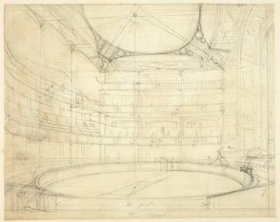 Studia dla Royal Circus z Microcosm of London autorstwa Augustus Charles Pugin