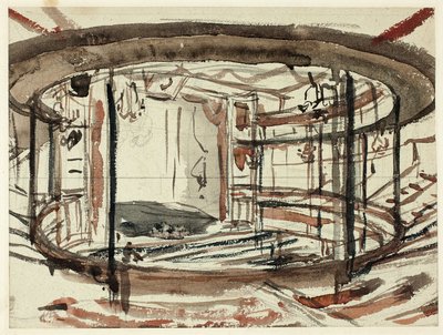 Studium dla Teatru Sadlers Wells autorstwa Augustus Charles Pugin