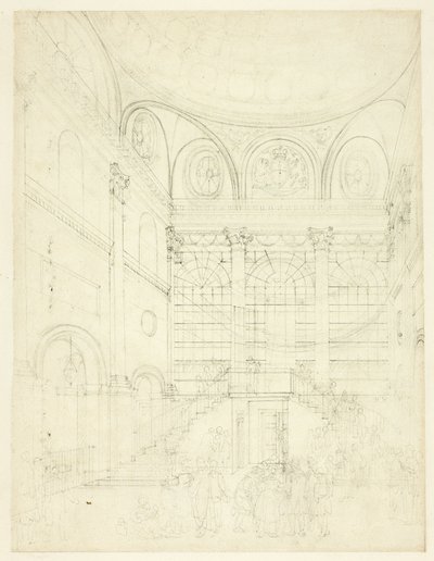 Studia dla Session House, Clerkenwell, z Microcosm of London autorstwa Augustus Charles Pugin