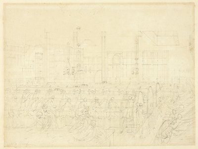 Studium dla The Post Office, z Microcosm of London autorstwa Augustus Charles Pugin