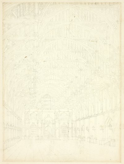 Studia dla Westminster Hall z Microcosm of London autorstwa Augustus Charles Pugin