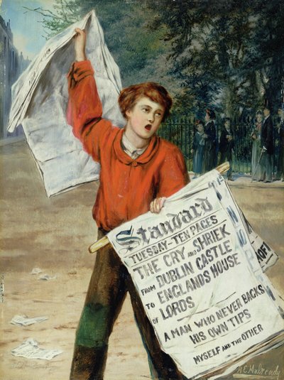 Newsboy autorstwa Augustus Edward Mulready