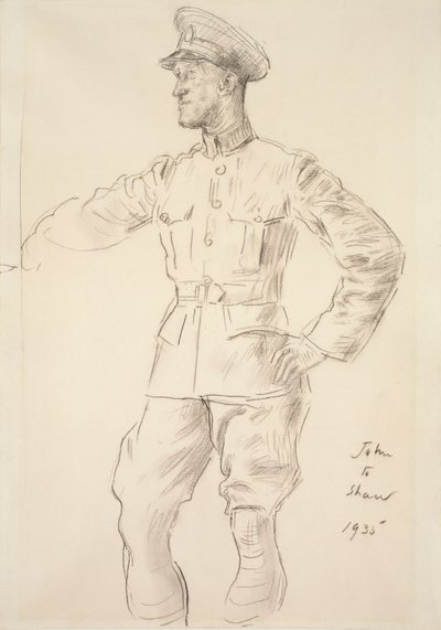 Portret lotnika T.E. Shaw Lawrence z Arabii, 1935 autorstwa Augustus John