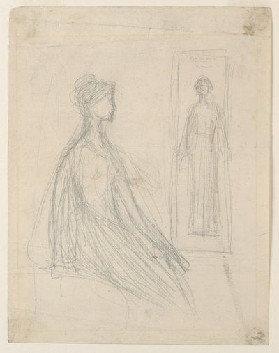 Studia na brązową tabliczkę Violet Sargent w Art Institute of Chicago autorstwa Augustus Saint Gaudens
