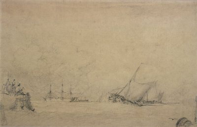 Lugger Making dla ujścia portu (rysunek) autorstwa Augustus Wall Callcott