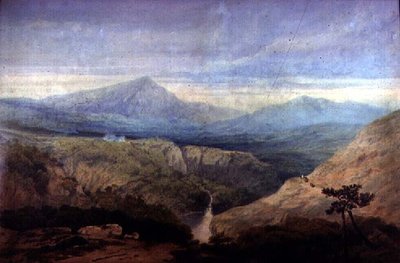 Dolina rzeki Mawddach: Cader Idris w oddali autorstwa Augustus Wall Callcott