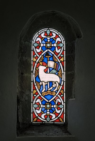 Agnus Dei, Baranek Boży, 1849 (witraż) autorstwa Augustus Welby Northmore Pugin