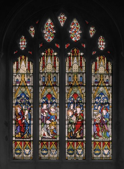 Sceny biblijne Dawida i Saula, 1852 (witraże) autorstwa Augustus Welby Northmore Pugin