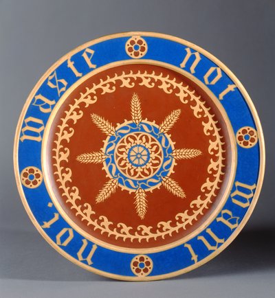 Talerz chlebowy, wyprodukowany przez Minton and Company, ok. 1849 (ceramiczny) autorstwa Augustus Welby Northmore Pugin