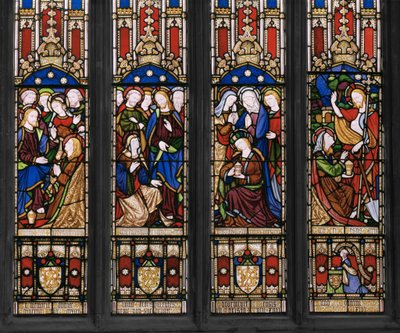 Wydarzenia z życia św. Marii Magdaleny, detal, 1848 r. (witraż) autorstwa Augustus Welby Northmore Pugin