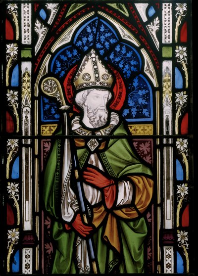 Św. Dawid, detal (witraż) autorstwa Augustus Welby Northmore Pugin