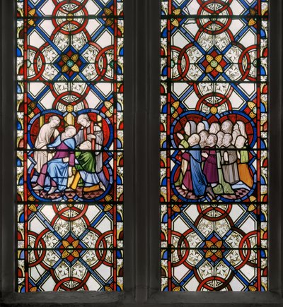 Okno św. Jerzego, detal, 1850 (witraż) autorstwa Augustus Welby Northmore Pugin