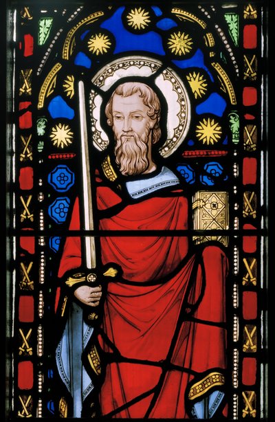 Św. Paweł, detal, ok.1845 (witraż) autorstwa Augustus Welby Northmore Pugin