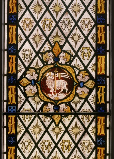 Baranek Boży, detal, 1842 (witraż) autorstwa Augustus Welby Northmore Pugin