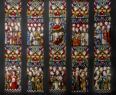 Triumf Kościoła, detal, 1884 (witraż) autorstwa Augustus Welby Northmore Pugin