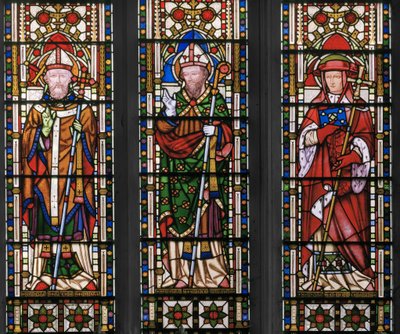 Panna i Chrystus ze świętymi, okno wschodnie, detal, 1847-48 (witraż) autorstwa Augustus Welby Northmore Pugin