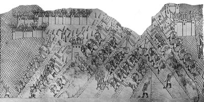 Napaść na miasto Lachish, 700-692 pne, ok. 1900-1920. autorstwa Austen Henry Layard