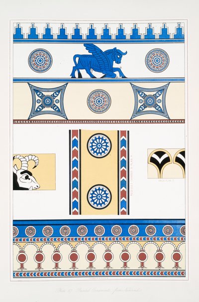 Malowane ozdoby z Nimroud [Calah] autorstwa Austen Henry Layard
