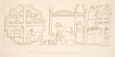 Wnętrze Zamku (w planie) i Pawilonu lub Namiotu, z Zabytków Niniwy, wyd. 1849 autorstwa Austen Henry Layard