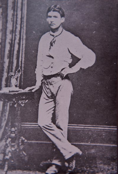 Członek Kelly Gang Steve Hart, który zginął w płomieniach hotelu Glenrowan, 28 czerwca 1880 (zdjęcie czarno-białe) autorstwa Australian Photographer