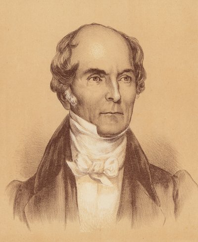Sir Francis Forbes, pierwszy naczelny sędzia Nowej Południowej Walii (kolorowa litografia) autorstwa Australian School